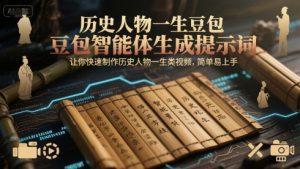 历史人物一生豆包智能体生成提示词，让你快速制作历史人物一生类视频，简单易上手-副业网创