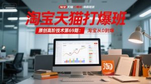 淘宝天猫打爆班原创高阶技术第69期:淘宝从0到爆-副业网创
