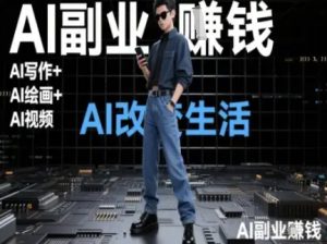 AI改变生活(Ai写作+AI绘画+Ai视频)，AI副业挣钱-副业网创