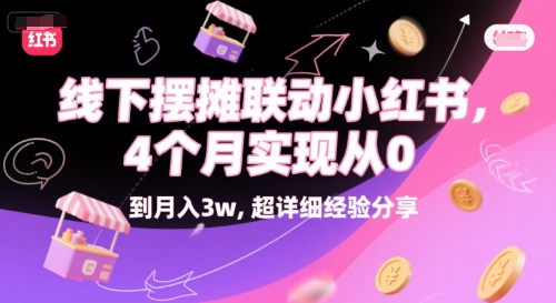 线下摆摊联动小红书，4 个月实现从 0 到月入3w，超详细经验分享-副业网创