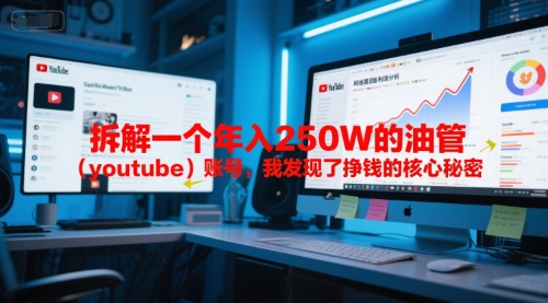 付费文章：拆解一个年入250W的油管(youtube)账号，我发现了挣钱的核心秘密-副业网创