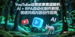 YouTube动物故事赛道解析,AI+RPA自动化制作教程,情感共鸣内容创作指南-副业网创
