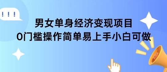 女单身经济项目变现周期长可复购率高日入1k+-副业网创
