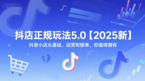 抖店正规玩法5.0【2025新】抖音小店从基础、运营到爆单,你值得拥有-副业网创