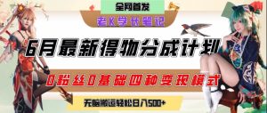 6月份最新得物创作者分成计划2.0玩法,0粉丝0基础四种模式变现,从隐蔽渠道无脑搬运,日入2张-副业网创