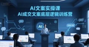 AI文案实操课，AI成交文案底层逻辑训练营-副业网创