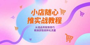 小店随心推实战教程，从选品到投放技巧，精准获取高转化流量-副业网创