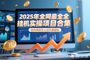 2025年挂机实操项目实操演练，挂机类型，AI直播类型，轻资产创业类型...-副业网创