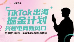 TikTok出海掘金计划,兴趣电商新风口,出海抢占坑位,实现TikTok电商爆单-副业网创