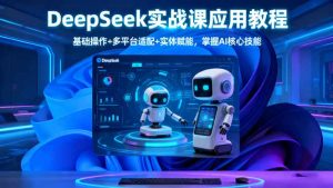 DeepSeek实战课应用教程、基础操作+多平台适配+实体赋能，掌握AI核心技能-副业网创
