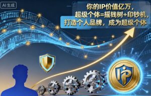 你的IP价值亿万,超级个体=摇钱树+印钞机,打造个人品牌,成为超级个体-副业网创