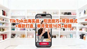 「TikTok出海实战」引流技巧+带货模式+爆款打造,单月变现10万+秘籍-副业网创
