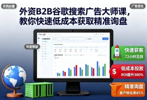 外资B2B谷歌搜索广告大师课，教你快速低成本获取精准询盘-副业网创