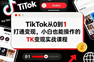 TikTok从0到1打通变现,小白也能操作的TK变现实战课程-副业网创