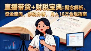 直播带货+财税宝典:概念解析、资金流向、涉税分析,月入10万合规指南-副业网创