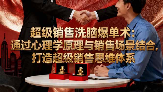 超级销售洗脑爆单术:通过心理学原理与销售场景结合,打造超级销售思维体系-副业网创