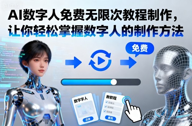 AI数字人免费无限次教程制作,让你轻松掌握数字人的制作方法-副业网创