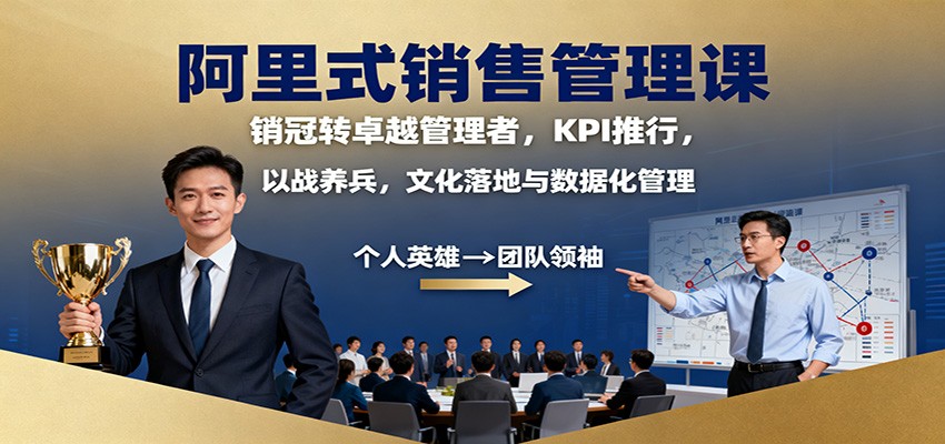 阿里式销售管理课：销冠转卓越管理者，KPI 推行，以战养兵，文化落地与数据化管理-副业网创
