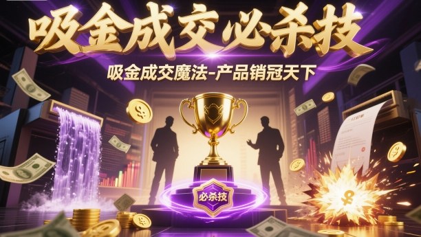 吸金成交必杀技,吸金成交魔法-产品销冠天下-副业网创