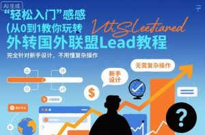 国外联盟賺美刀项目,从0到1教你玩转国外联盟Lead教程,纯新手可操作性100%-副业网创