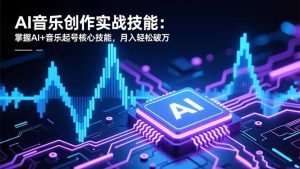 AI音乐创作实战技能：掌握AI+音乐起号核心技能，月入轻松破万-副业网创