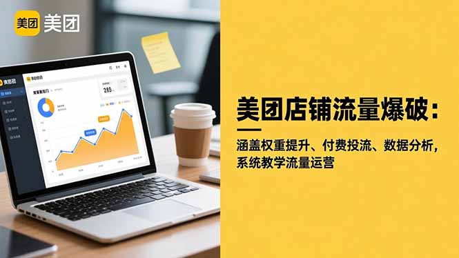 美团店铺流量爆破:涵盖权重提升、付费投流、数据分析,系统教学流量运营-副业网创