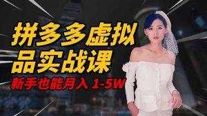 2025 拼多多虚拟品系统实战课,轻资产项目,可矩阵开工作室,新手也能...-副业网创