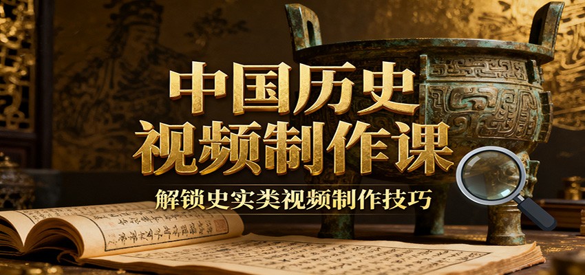 中国历史视频制作课:疆域地图集+参考文案+练习素材,解锁史实类视频制作技巧-副业网创