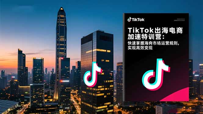 TikTok出海电商加速特训营：快速掌握海外市场运营规则，实现高效变现-副业网创