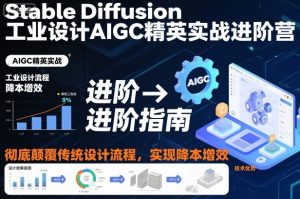 Stable Diffusion工业设计AIGC精英实战进阶营,彻底颠覆传统设计流程,实现降本增效-副业网创