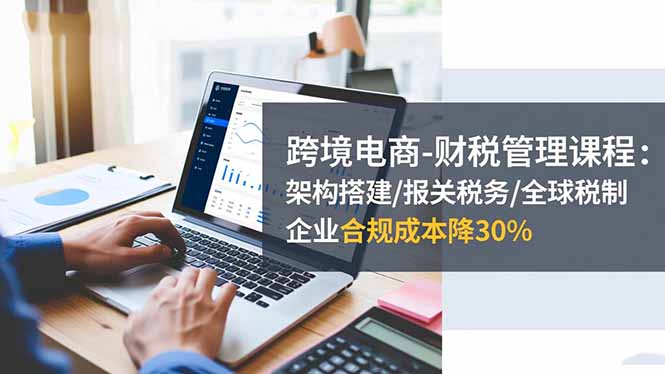 跨境电商-财税管理课程:架构搭建/报关税务/全球税制,企业合规成本降30%-副业网创