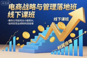 电商战略与管理落地班线下课,教你公司如何从小做到大,如何实现业绩和利润倍增【录音】-副业网创