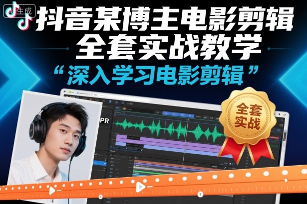 抖音某博主电影剪辑全套实战教学,深入学习电影剪辑-副业网创