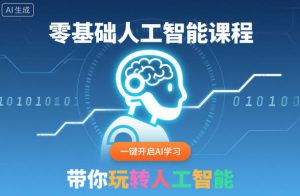 零基础人工智能课程，一键开启AI学习，带你玩转人工智能-副业网创