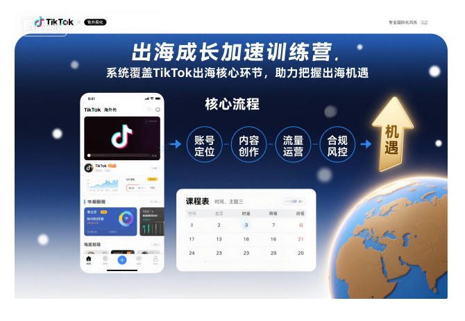 出海成长加速训练营，系统覆盖TikTok出海核心环节，助力把握出海机遇(更新)-副业网创