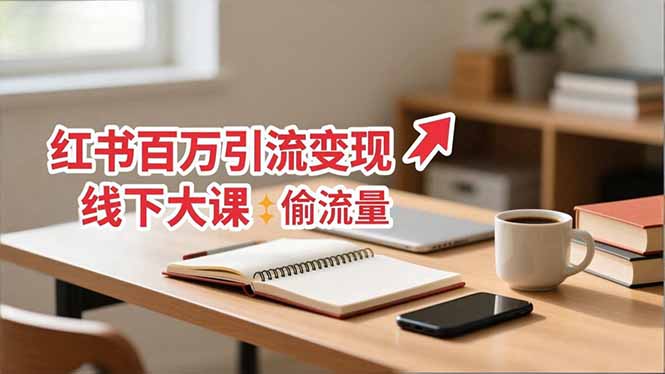 小红书百万引流变现-11月线下大课：分享从0到百万引流路径，手把手教偷流量、拿结果-副业网创