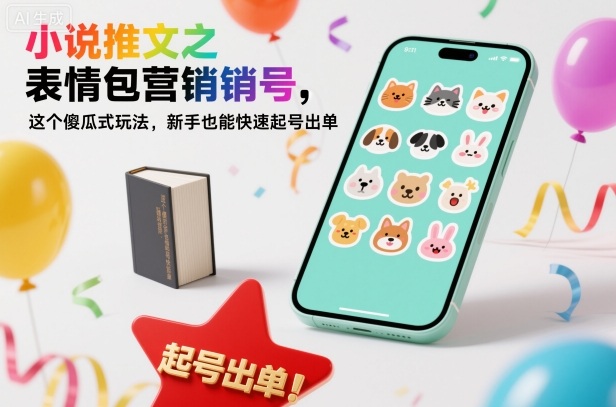 小说推文之表情包营销号，这个傻瓜式玩法，新手也能快速起号出单-副业网创