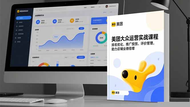 美团大众运营实战课程，排名优化、推广投放、评价管理，助力店铺业绩倍增-副业网创