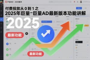 付费投放从0到1之2025年巨量AD最新版本功能讲解-副业网创