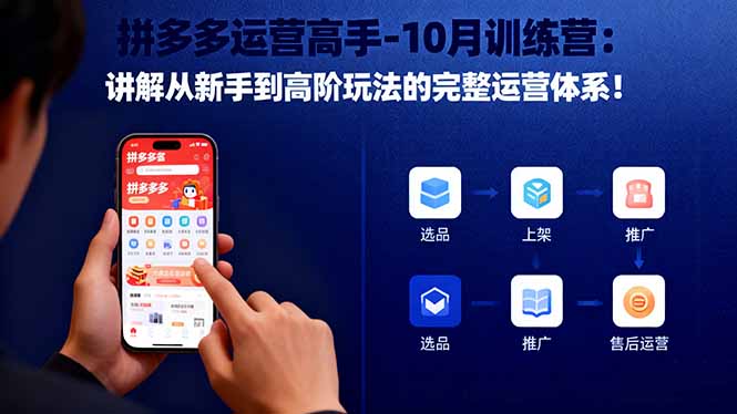 拼多多运营高手-10月训练营：讲解从新手到高阶玩法的完整运营体系！-副业网创