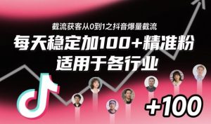 ‌​⁢⁡​⁤​⁡⁡‌‌⁤⁤​‍‬‬⁡⁡​‍⁢‍⁢​​⁢‌⁣⁢​⁣⁢⁣‬​‌​‬⁤‌‌⁡‍​⁤截流获客从0到1之抖音爆量截流，每天稳定加100+精准粉，适用于各行业-副业网创