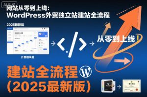 网站从零到上线:WordPress外贸独立站建站全流程(2025最新版)-副业网创