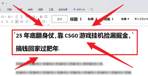 25年底翻身仗，靠CSGO游戏挂机捡漏掘金，搞钱回家过肥年-副业网创