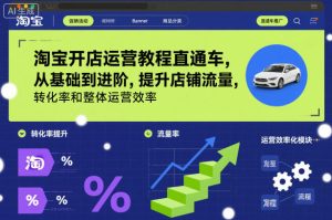 淘宝开店运营教程直通车,从基础到进阶,提升店铺流量,转化率和整体运营效率(更新11月)-副业网创