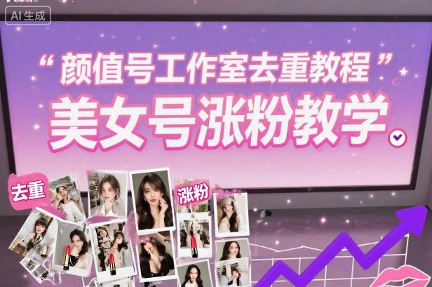 颜值号工作室去重教程,美女号涨粉教学-副业网创