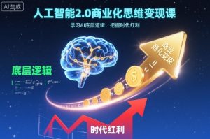 人工智能2.0商业化思维变现课，学习AI底层逻辑，把握时代红利-副业网创