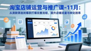 淘宝店铺运营与推广课-11月：从测款筛选到爆款打爆完整流程，提升店铺流量与转化效率-副业网创