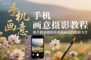 手机画意摄影教程,用手机也能拍出充满画意的摄影大片-副业网创