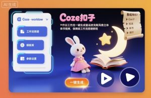 Coze扣子工作流一键生成童话皮克斯风格立体书视频,保姆级工作流搭建教程-副业网创