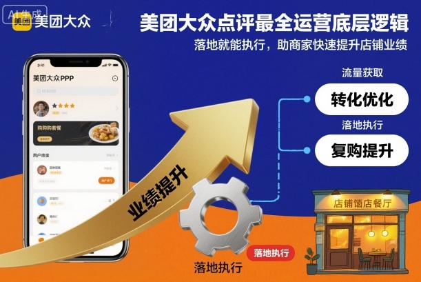 美团大众点评最全运营底层逻辑，落地就能执行，助商家快速提升店铺业绩-副业网创